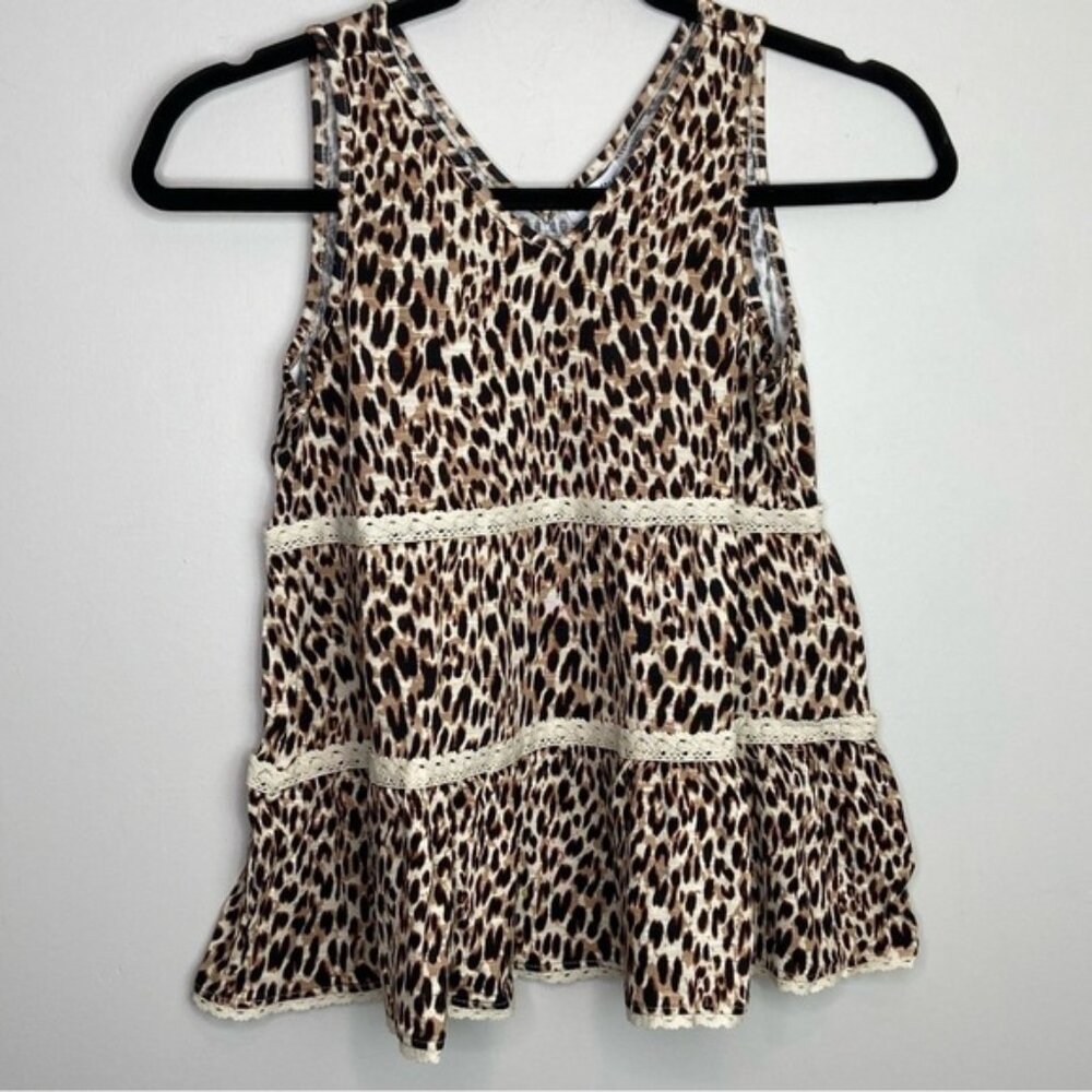 NWT leopard print tiers tank size medium